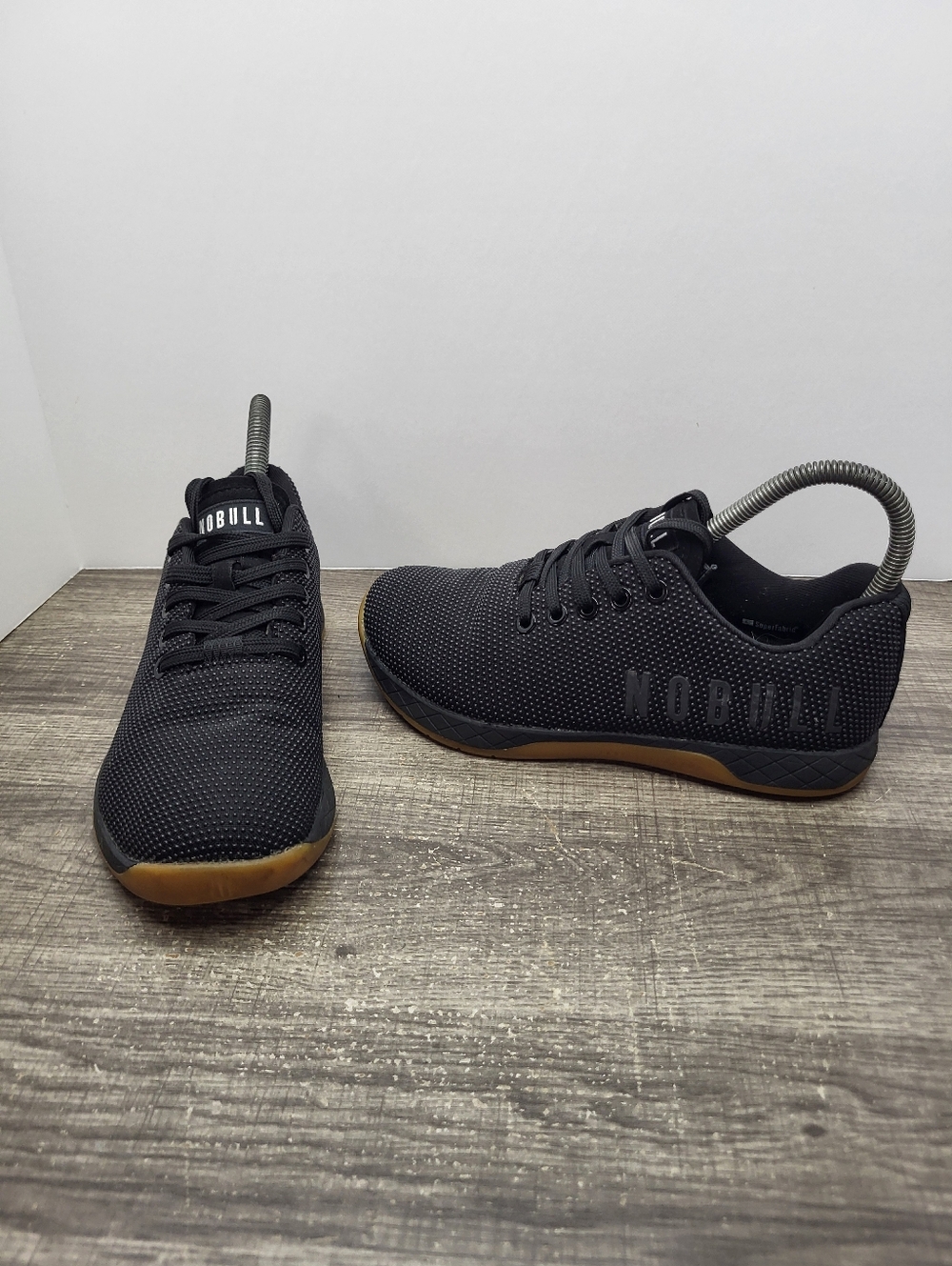 NOBULL SuperFabric Trainer Lace Up Shoes Black Gum Women’s Size 6